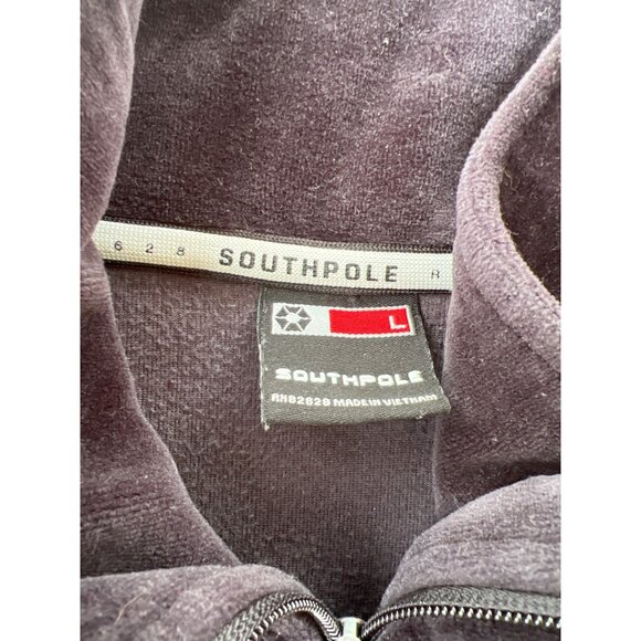 Vintage Southpole Mens Large Black Fleece Jacket B4 - Picture 3 of 5